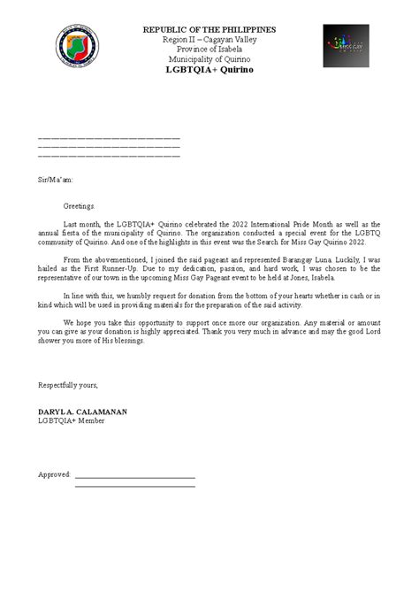 solicitation letter in tagalog|Solicitation Letter Sample Philippines (Free Download).